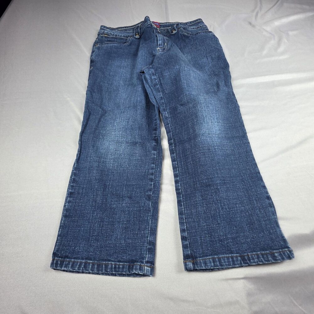 Westport Denim Womens Size 10 Blue Jean Capri Pants Med Wash High Rise Relaxed